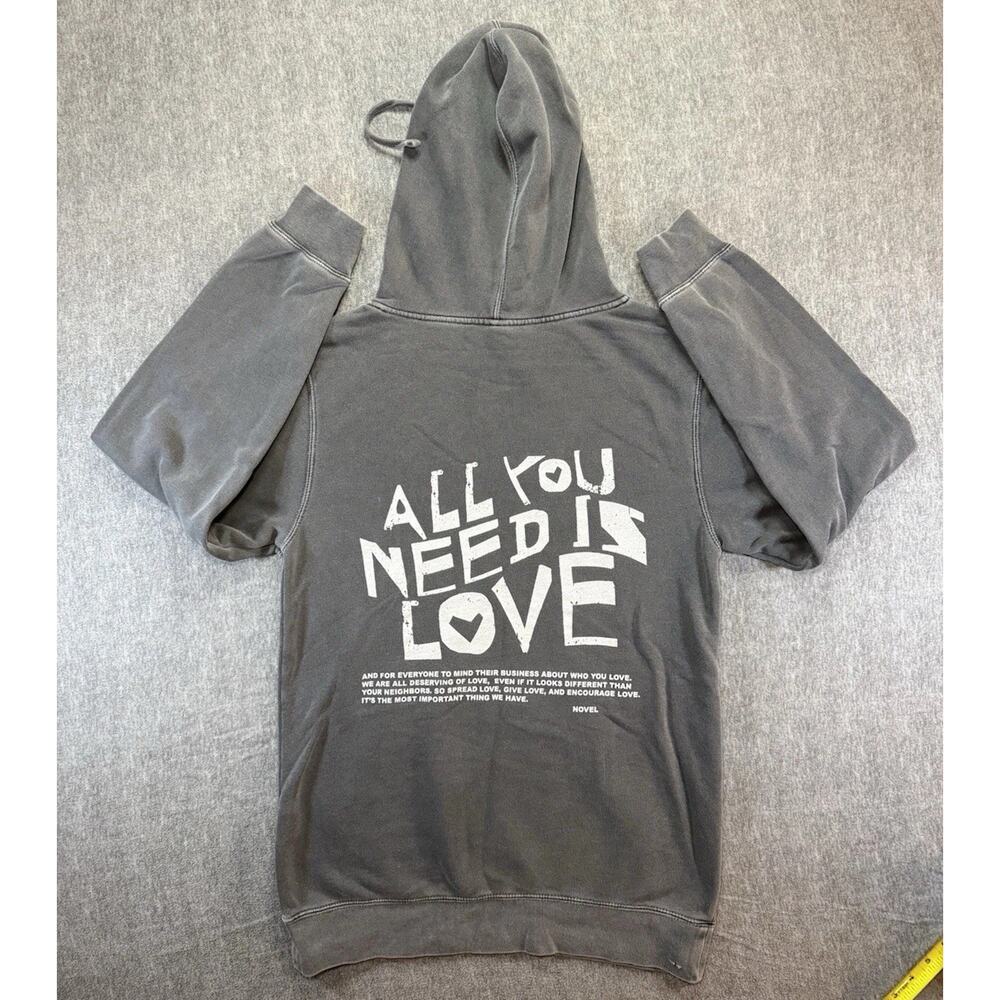 Novel Women’s Sweatshirt-Small/Grey/All You Need Is Love/Independent Trading Co